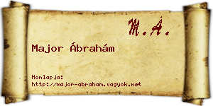 Major Ábrahám névjegykártya