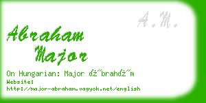 abraham major business card
